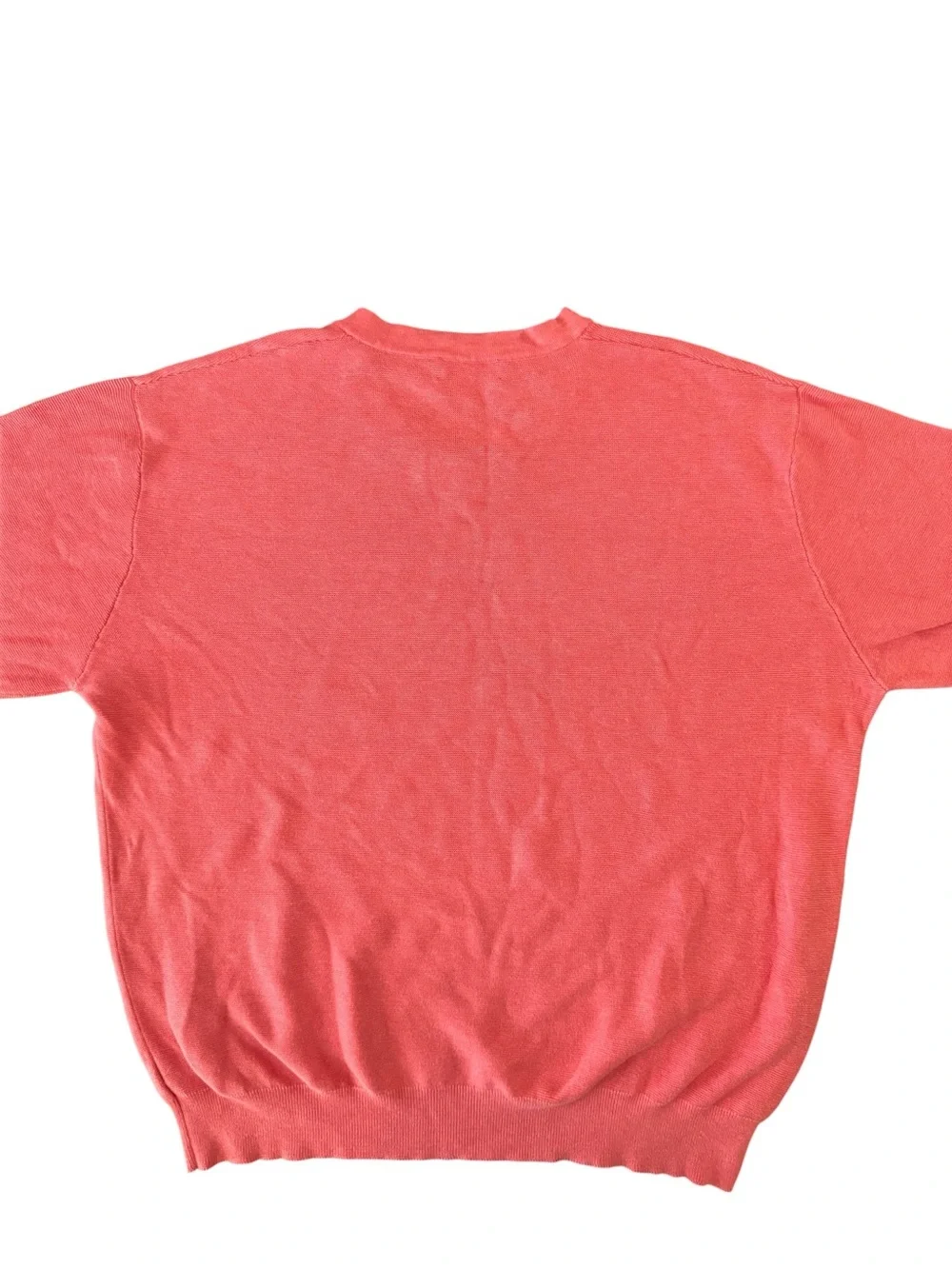 Talbots Men XL Coral V Neck Sweater 100% Cotton Lightweight Preppy Golf Coastal